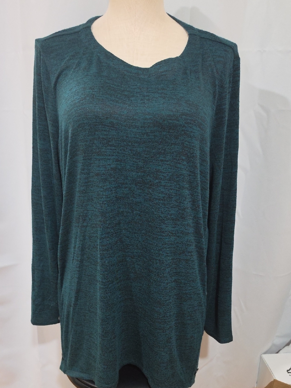 NIC+ZOE Deep Teal Long-Sleeve Top